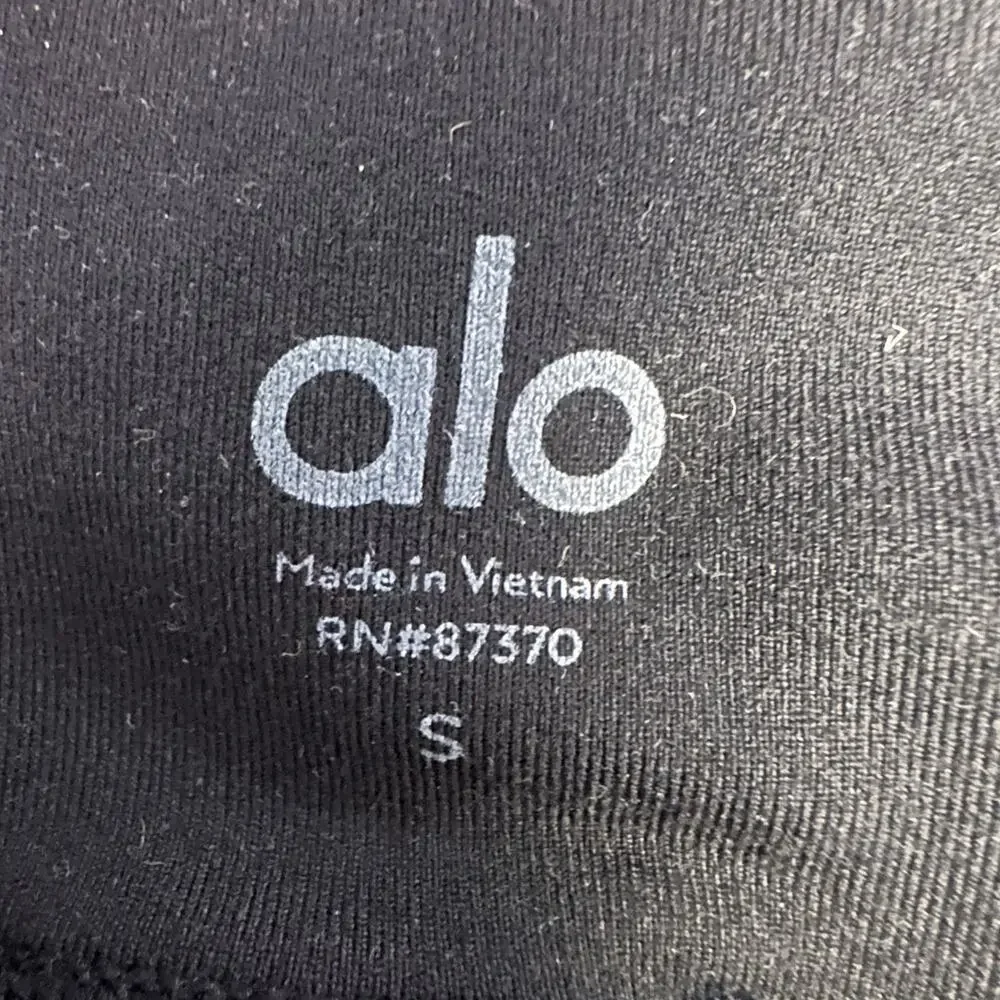 Alo Yoga Elevate Leggings Black Tan High Waisted Women's Small